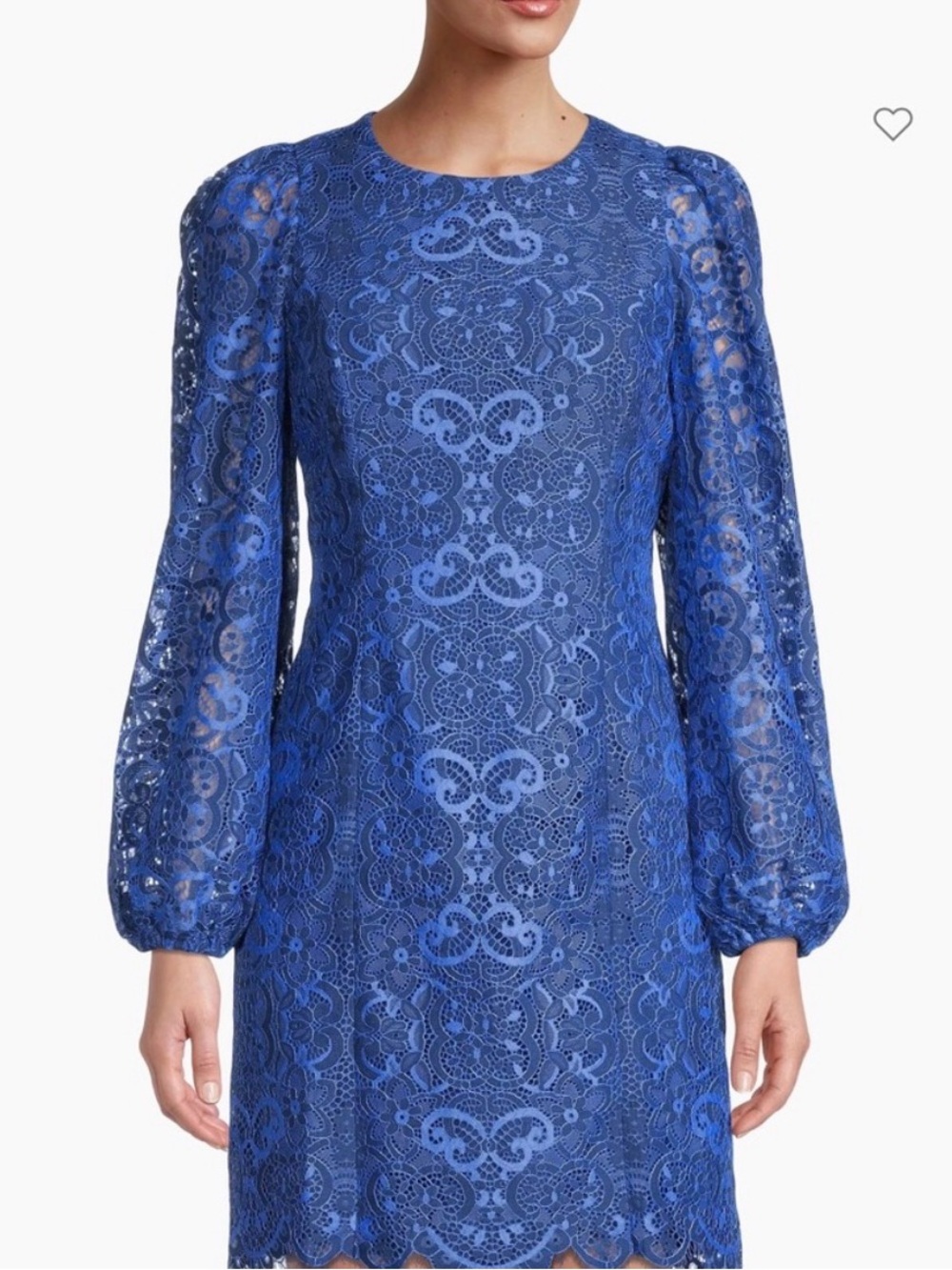 NWT Lilly Pulitzer Blue Lace Long-Sleeve Shift Dress